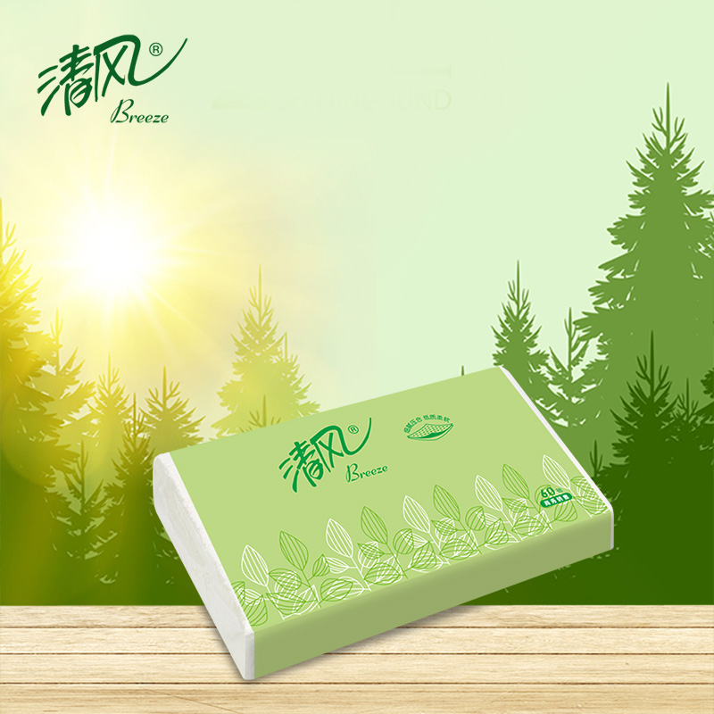 清风 BR10A抽取式面巾纸2层60抽 100包一箱