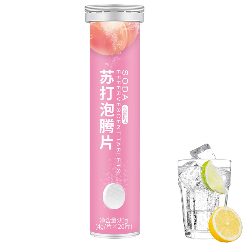 安可康水蜜桃味+柠檬味强碱性食品酸碱平衡片男女备孕小苏打水维生素C柠檬酸苏打泡腾片儿胃酸过多反酸烧心尿酸高碱性饮料苏打水高清大图