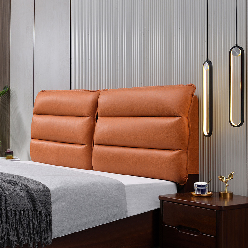 京城派 床头靠垫榻榻米贴墙软包双人大靠背仿羊绒床头罩北欧自粘靠背可拆洗床头软包双人榻榻米靠垫实木床靠垫定制高清大图