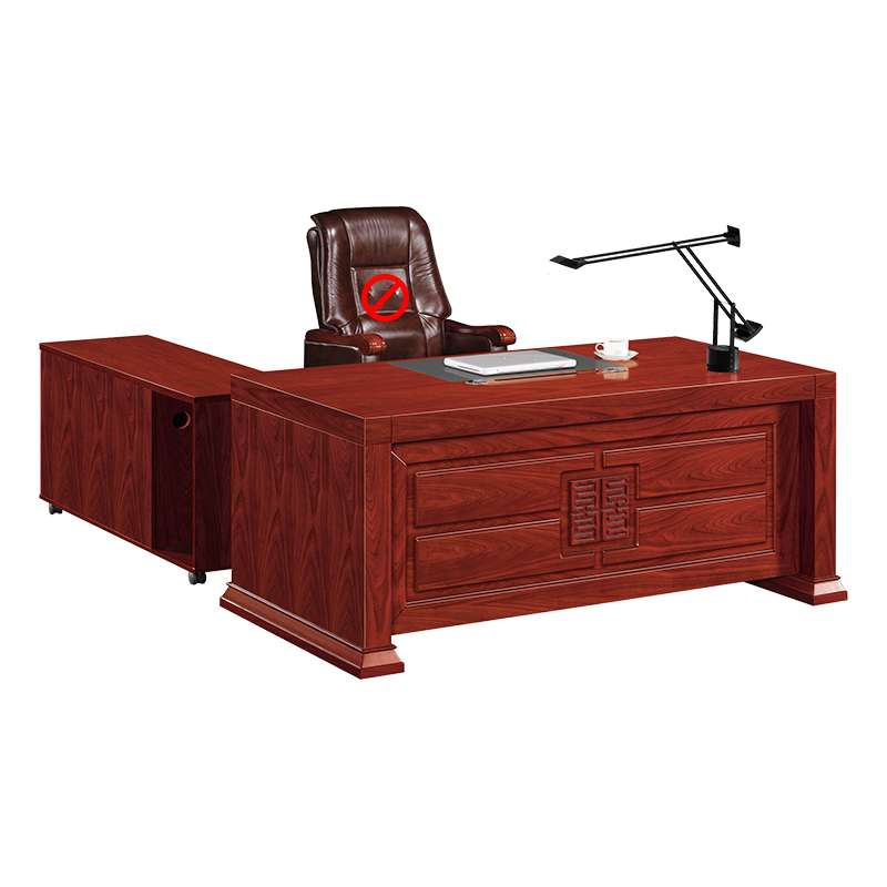 中豫鑫泽 ZYXZ4052212 油漆家具老板桌大班台办公桌主管经理桌含副柜 1.8米