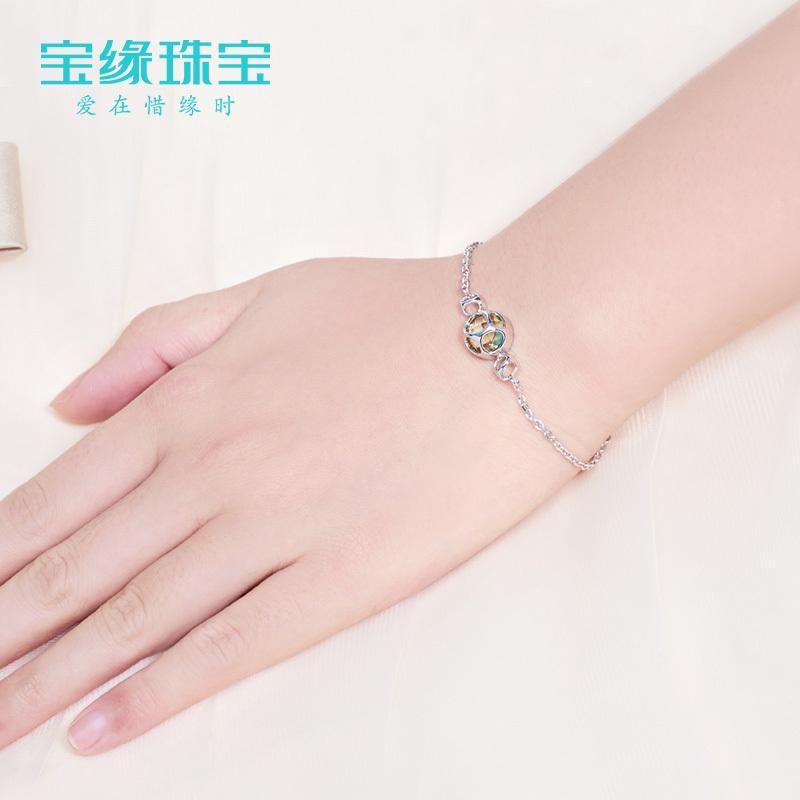 [凡雅手链]925银手链女 时尚气质情侣银饰品送女朋友七夕情人节礼物