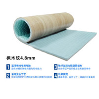 丛林狐 篮球场地胶加厚室内pvc地垫塑胶运动地板卷材地胶 枫木纹4.8mm