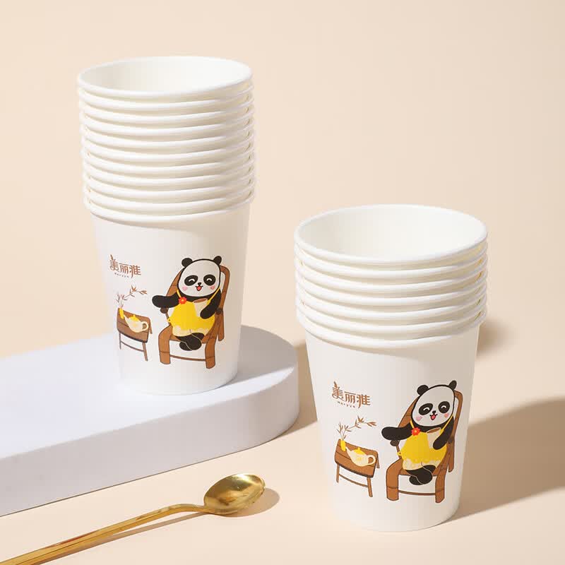 美丽雅一次性水杯 加厚防烫热饮办公家用饮料杯子 一次性杯子210ml加大容量80只高清大图