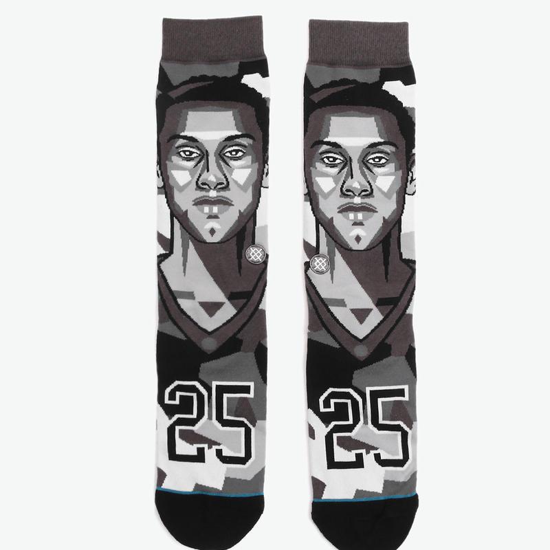 stancenba系列男款中筒袜nba球星涂鸦人物时尚休闲潮袜