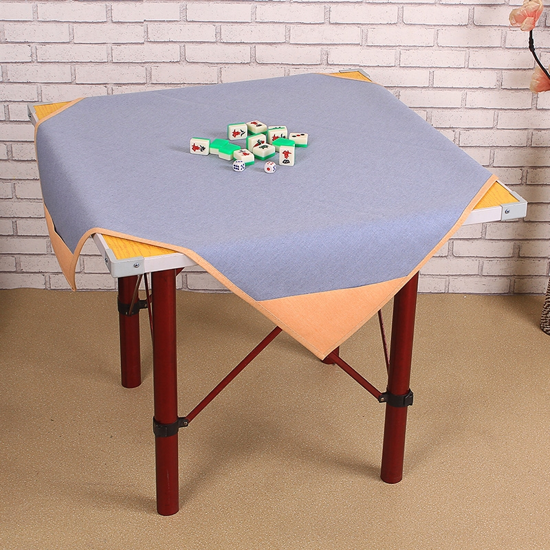 闪电客麻将桌布正方形家用加厚皮革麻将垫防滑带兜一米消音大号麻将布