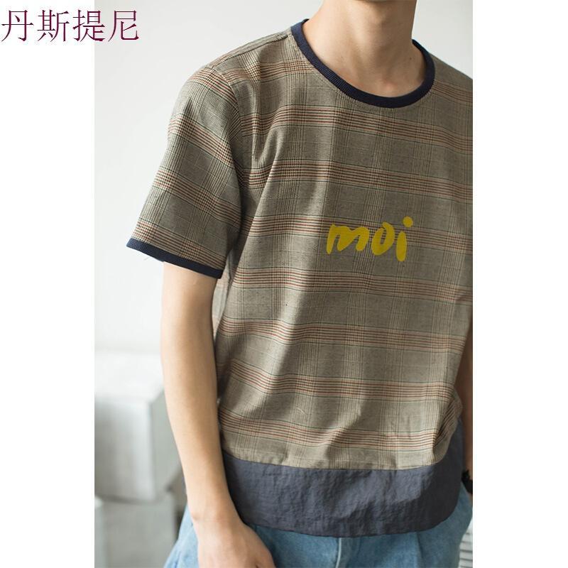 |moimoimoiT恤条纹格子