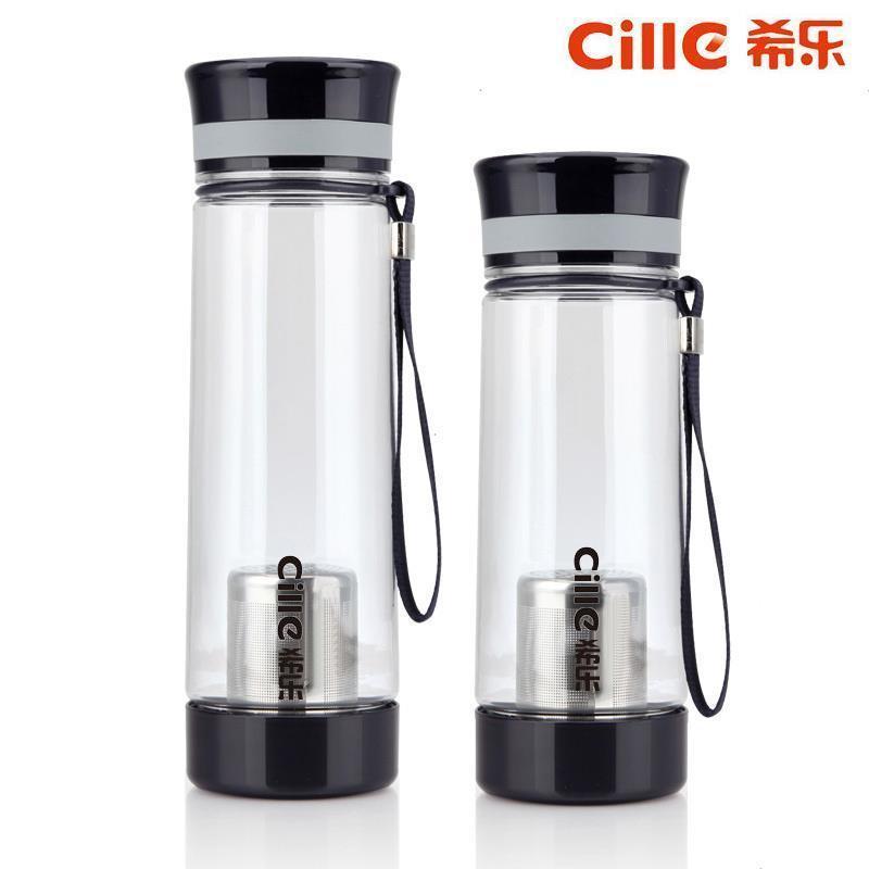 XL-5660 500ml 希乐大容量茶杯水杯塑料太空杯带滤网茶隔杯子水杯塑料学生泡茶杯