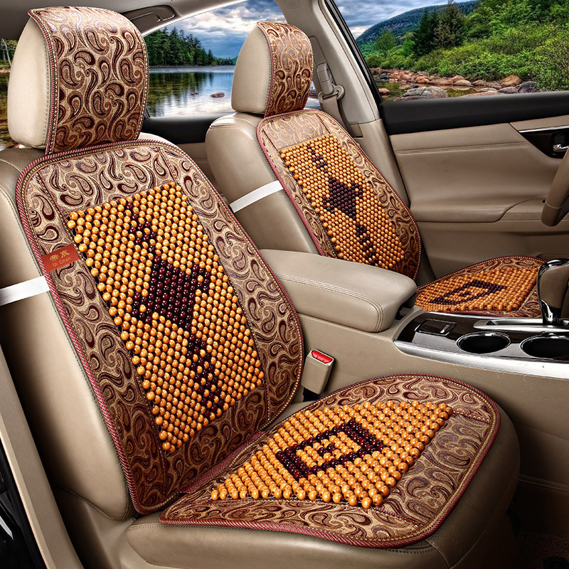 2018新款夏天汽车用坐垫夏季座套木珠制冷单个座椅司机凉席凉垫