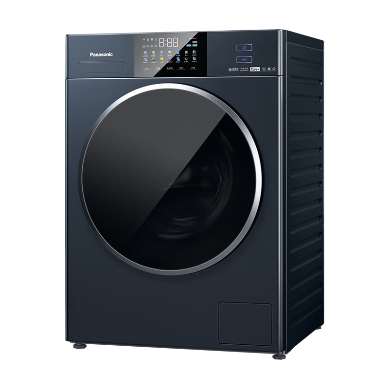 松下 XQG100-E186 10公斤滚筒BLDC变频电机 95°高温除菌 除螨洗羽绒服洗羊毛洗 泡沫净 智能投放彩屏高清大图