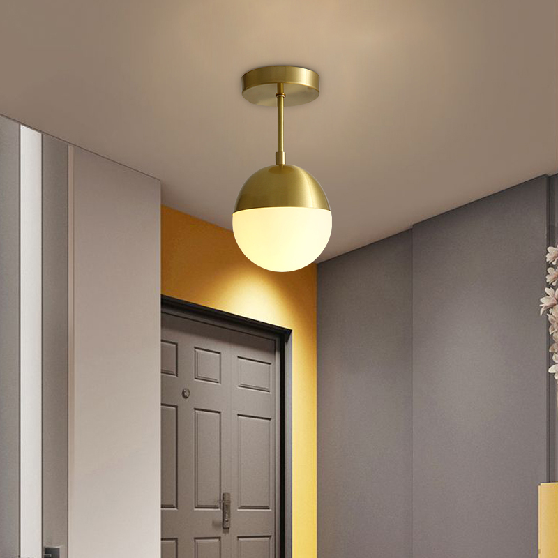 玄关阳台简约现代个性创意入户轻奢网红水晶小吸顶灯具家用小顶灯合集