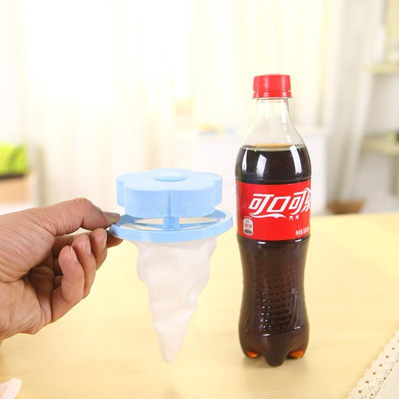 适用洗衣机除毛器清洁过滤网袋漂浮毛球毛发去毛球吸毛球 圆红