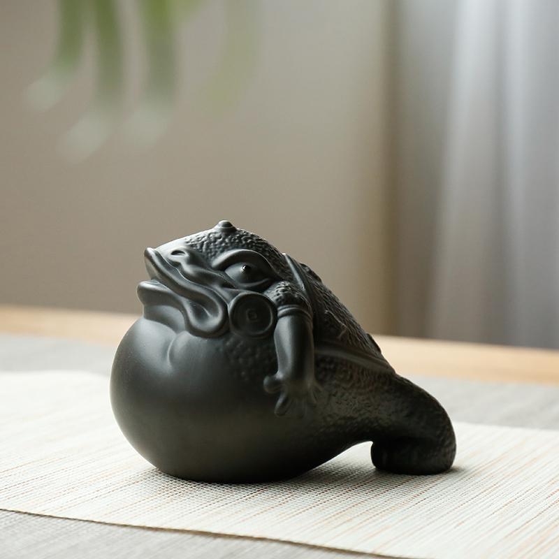 家柏饰(CORATED)紫砂茶宠功夫茶具配件创意陶瓷摆件茶道精品茶玩可养貔貅高清大图