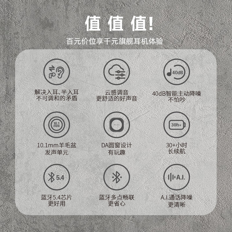 FIIL Key Pro智能降噪真无线蓝牙耳机 入耳半入耳切换 手机电脑笔记本耳机 深海寻踪