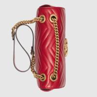 GUCCI 古驰女包 MARMONT系列牛皮双G绗缝女士单肩包443497系列26cm*15cm*7cm