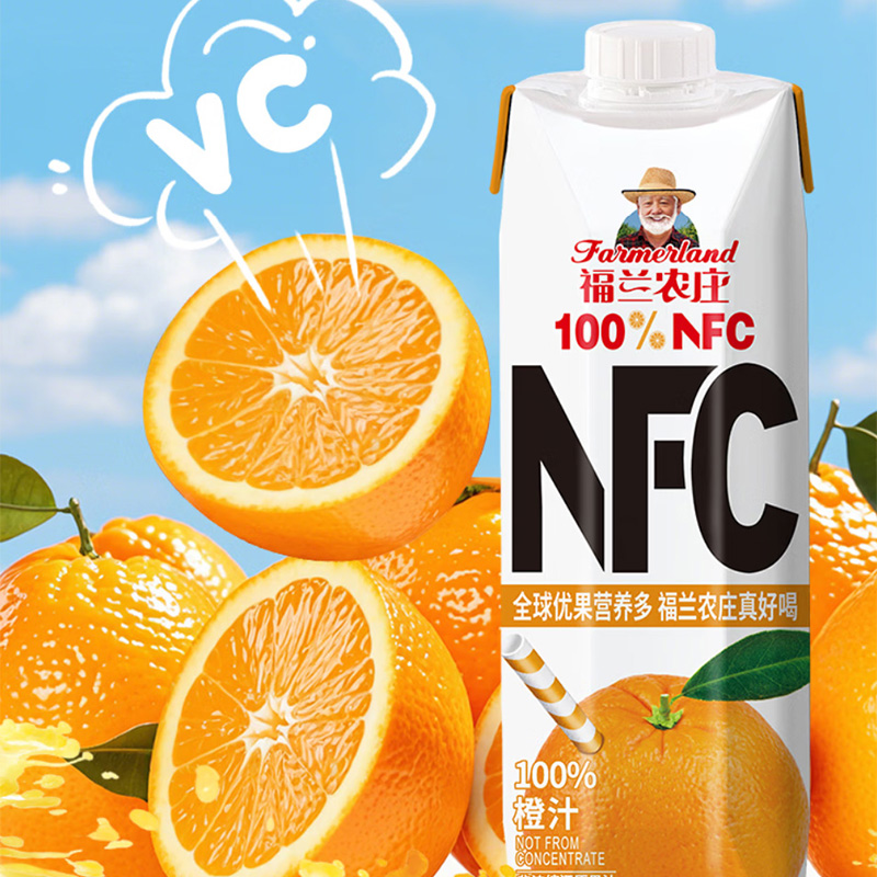福兰农庄 橙复合果汁 1L 瓶高清大图