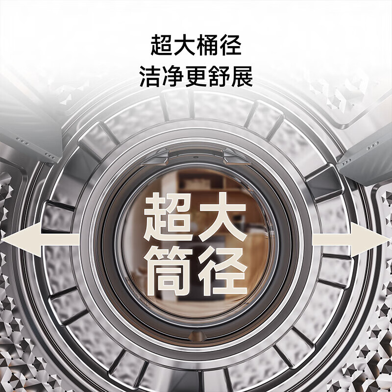 小米米家10公斤滚筒全自动洗烘一体洗衣机大筒径 1.1高洗净比直驱电机深层除螨 XHQG100MJ108高清大图