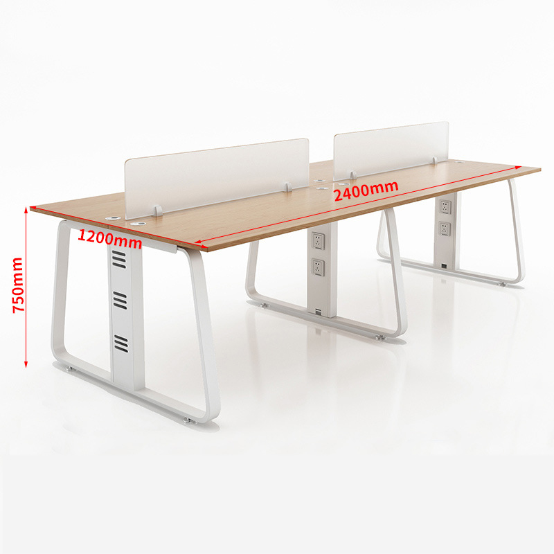 烁恒办公桌四人位张高清大图