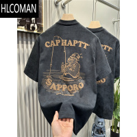 HLCOMAN短袖t恤男士宽松大码潮牌夏季2025新款衣服男款男装体恤