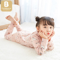 卡伴童装春秋款儿童纯棉内衣套装男童女童莱卡棉长袖秋衣秋裤套装