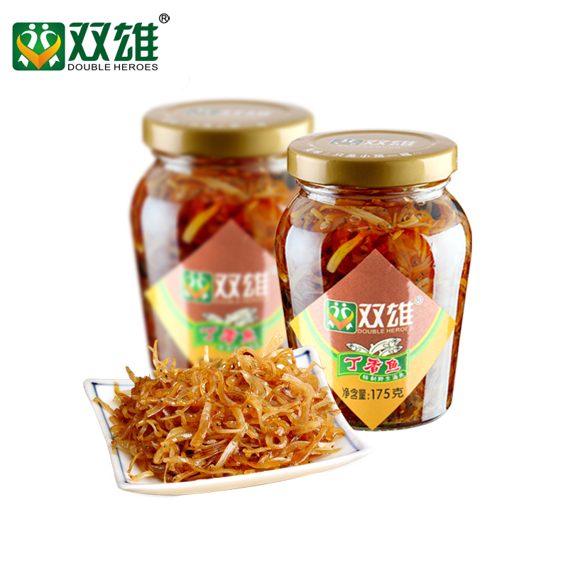 双雄丁香鱼175g/瓶 方便速食鱼罐头 下饭菜 1瓶