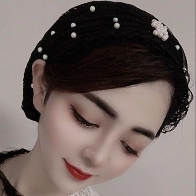回族头巾纱巾发带帽子亮片蕾丝帽时尚遮发帽包头帽穆丝林纱巾套头