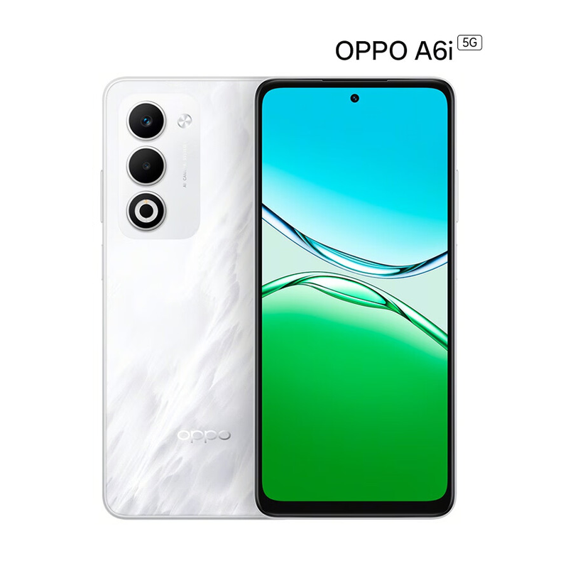 OPPO A6i 8GB+128GB 云雾白 金刚石架构 6000mAh大电池 天玑6300 45W快充 5G手机高清大图