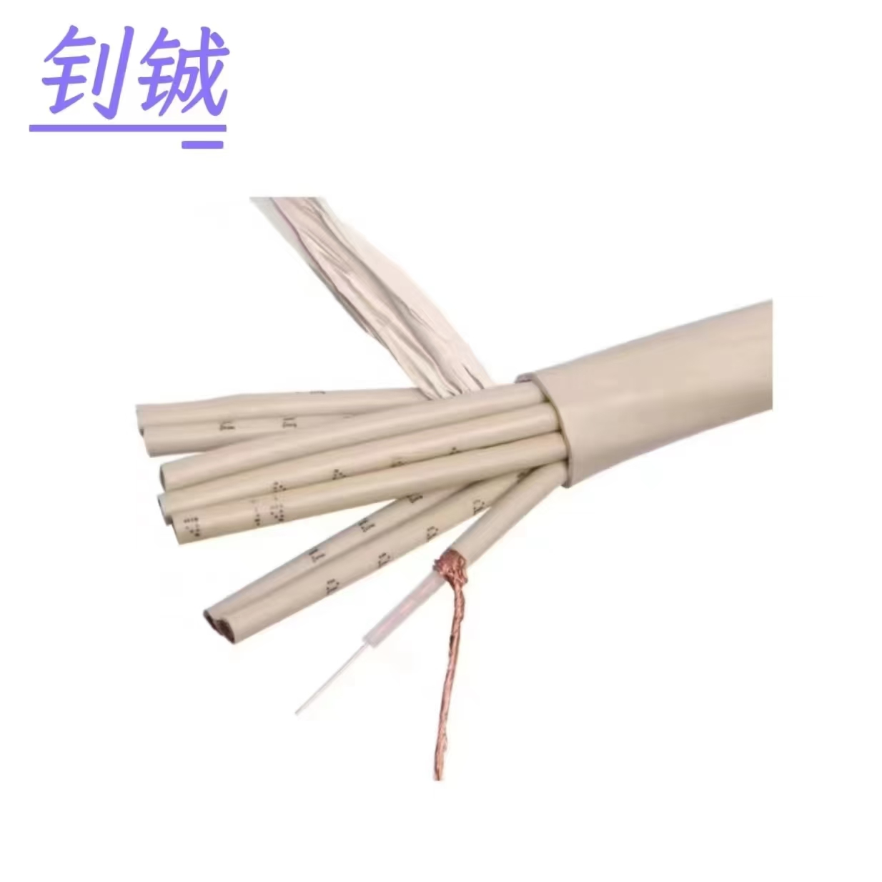 钊铖 2M线同轴线SYV75-2-2*8芯/米高清大图