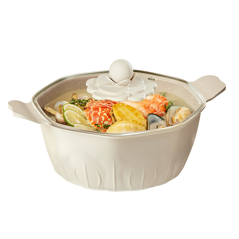 VELOSAN温仑山茶花汤锅24cmFHLY02-03高清大图