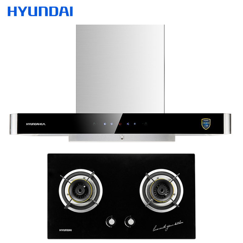 韩国现代(HYUNDAI)烟灶套餐920DS+700 智能体感操控欧式油烟机燃气灶套装 天然气