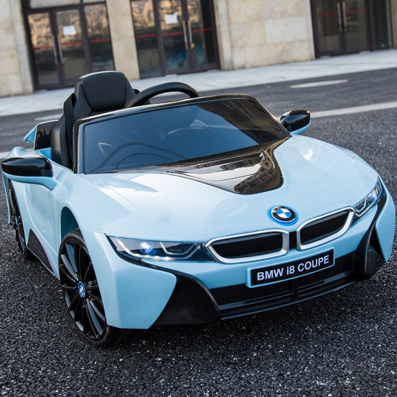 正版授权宝马i8儿童电动车四轮童车可坐人四驱动宝宝玩具婴儿电瓶汽车