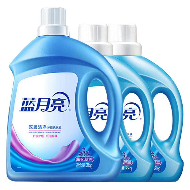 蓝月亮洗衣液套装7kg深层去渍温和亲肤薰衣草香80000758