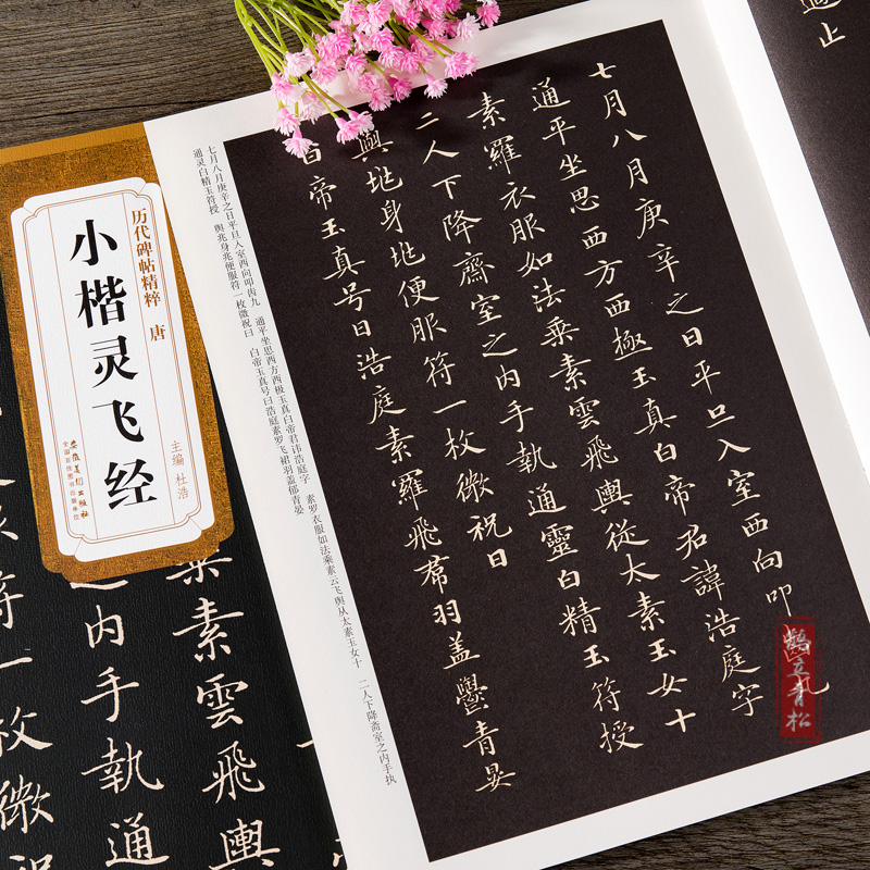 钟绍京唐小楷灵飞经 历代碑帖精粹 简体旁注 小楷楷书碑帖毛笔古帖钢笔硬笔字帖高清大图