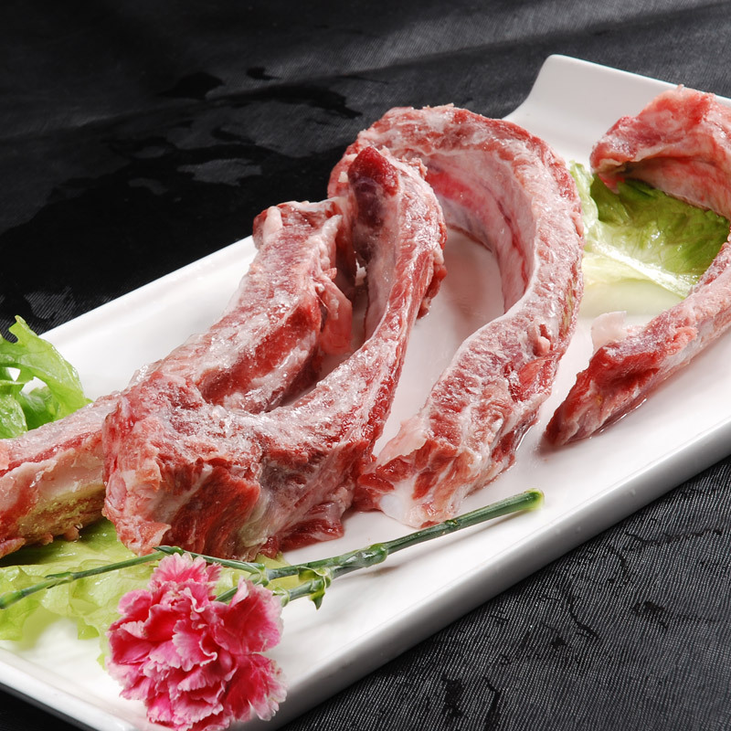 冷鲜肉芮瑞黑土猪肉肋排小排骨2kg装林间散养