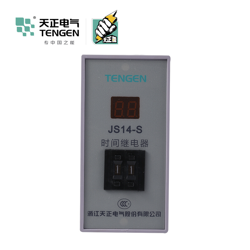 天正电气 JS14-S 面板安装式 5A 220VAC 0.1s…9.9s 2C/O 03040090425 时间继电器