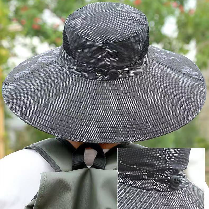 惠铁 加大遮阳帽户外防紫外线遮脸帽 夏季 个高清大图