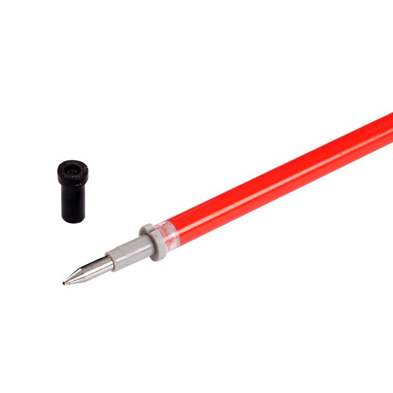 齐心 R980 通用中性笔替芯 拔帽式 子弹头 0.5mm 红 20支/盒图片