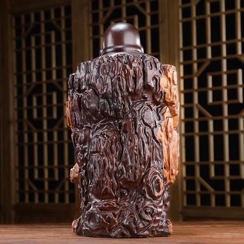 黑檀木弥勒佛摆件木大肚佛笑佛实木酒店宾馆装饰品_21_955_416