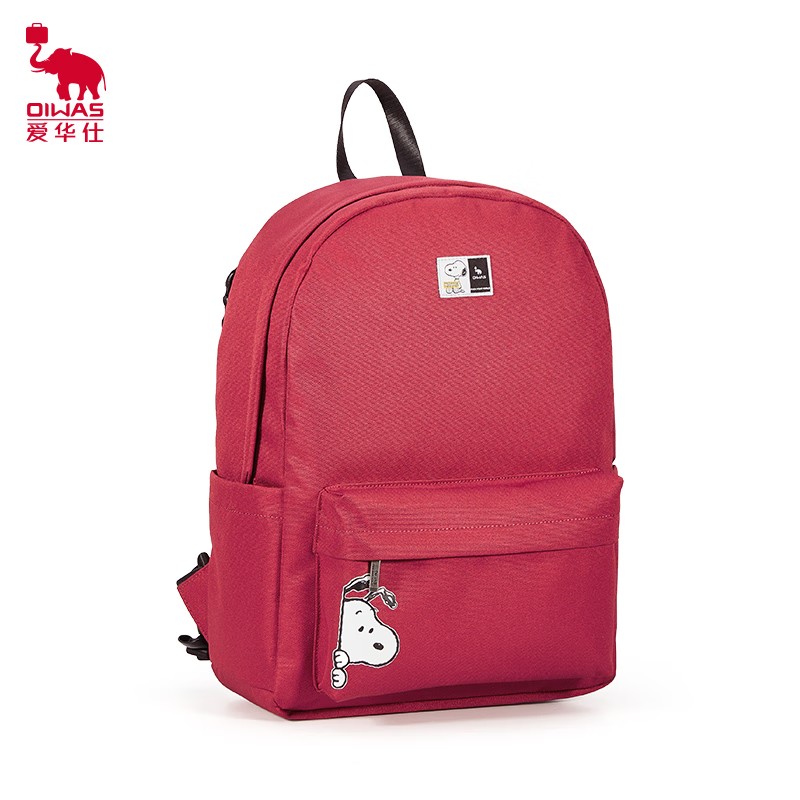 爱华仕(OIWAS)OCB4361A双肩包史努比联名款校园风学生背包 女韩版简约时尚潮流书包高清大图