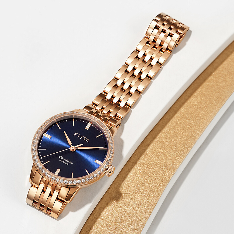 飞亚达新品风致系列简约钢带机械表女表时尚潮流女表la801008