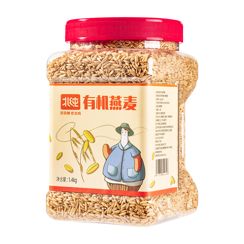北纯 有机燕麦 1.4kg(瓶装)高清大图