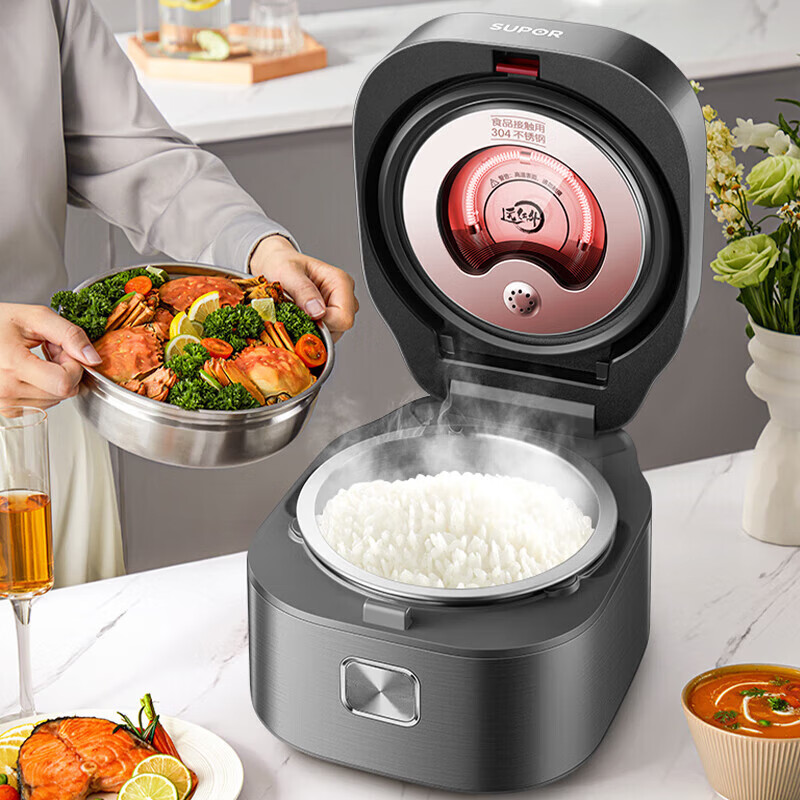 苏泊尔(SUPOR)电饭煲厚釜3L容量24小时智能预约全屏触摸面板IH/底盘加热多功能 SF30HC185高清大图