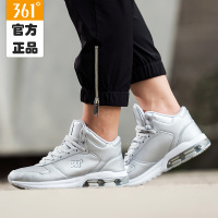 361°女鞋高帮跑步鞋361度女款白色气垫跑步鞋防滑运动鞋女