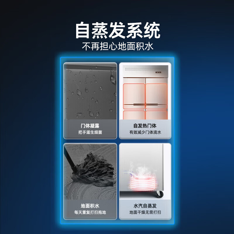 星星(XINGX)BD-880FT全铜管850升风冷无霜冷冻厨房商用保鲜设备酒店餐饮后厨展示柜 风冷无霜 数字电子温控高清大图