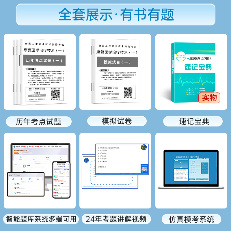 [正版]策未来2025年康复医学与治疗技术(士)历年真题模拟卷赠题库软件全国卫生专业技术资格考试书康复治疗初级士师书搭高清大图