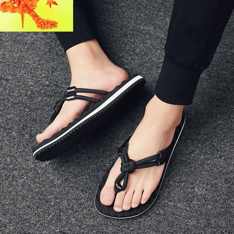 拖鞋男夏时尚外穿人字拖男士防滑软底个性凉拖夏天室外海边沙滩鞋简畅