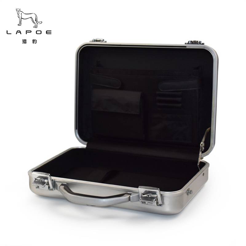 猎豹铝合金工具箱手提箱公文箱收纳箱全铝合金箱体可定制410*300*105mmLBA2/个高清大图