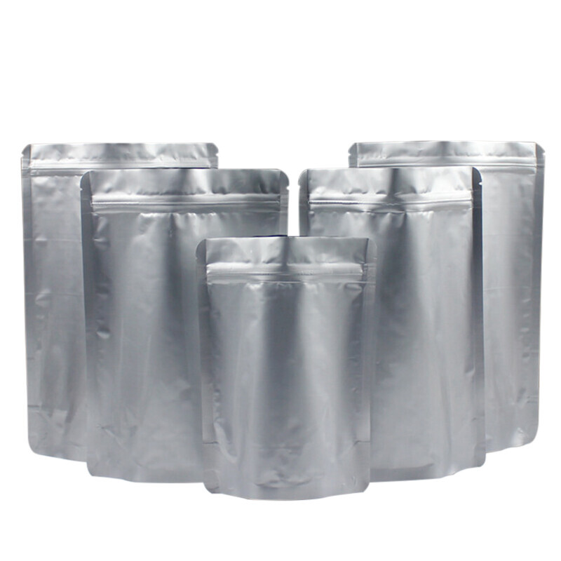 海斯迪克 铝箔自立式零食自封袋 HKSN-03 9*13+3(圆角) 50个 1件高清大图