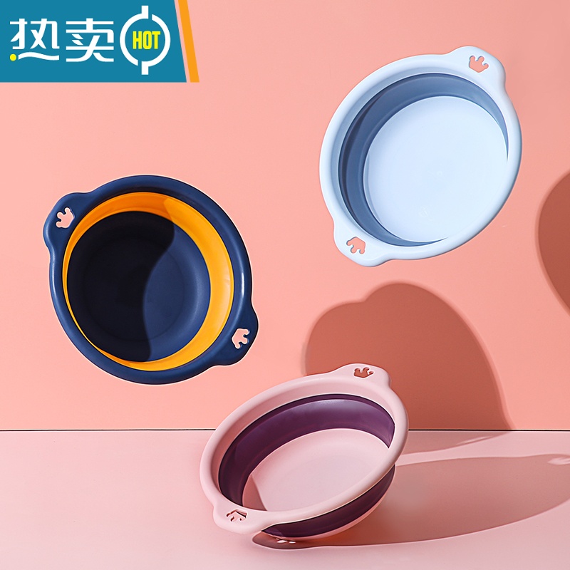 敬平可折叠洗脸盆大号家用学生宿舍用户外便携式婴儿洗澡盆子洗衣盆子高清大图