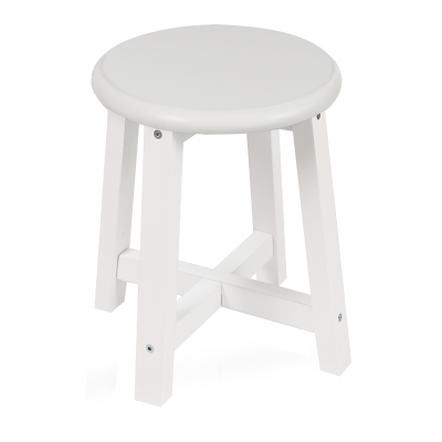 小凳子家用高实木椅子经济型矮凳小板凳结实换鞋凳时尚吧台高凳子白色
