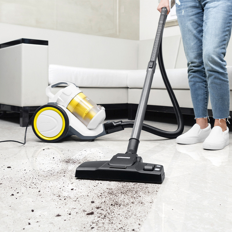 卡赫(KARCHER)吸尘器VC3白色豪华版 德国凯驰集团 卧式家用手持式小型静音强力除螨无耗材吸尘器0.9L旋风尘盒